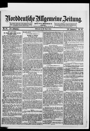 Norddeutsche allgemeine Zeitung vom 29.04.1914