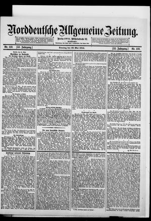 Norddeutsche allgemeine Zeitung vom 12.05.1914
