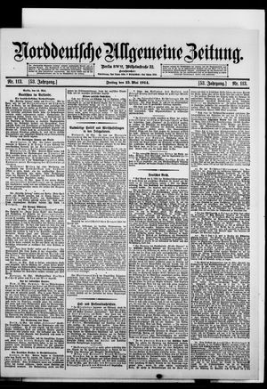 Norddeutsche allgemeine Zeitung vom 15.05.1914