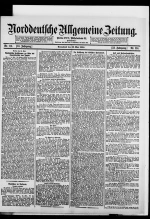 Norddeutsche allgemeine Zeitung vom 16.05.1914
