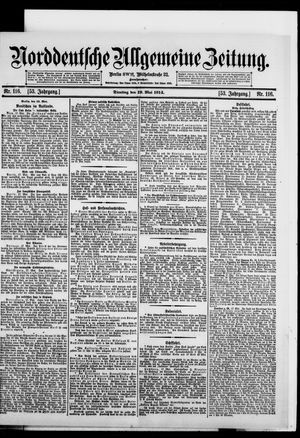 Norddeutsche allgemeine Zeitung vom 19.05.1914
