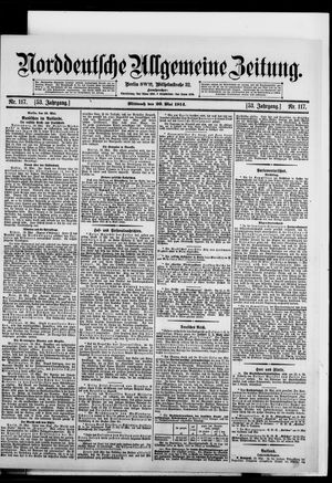 Norddeutsche allgemeine Zeitung vom 20.05.1914