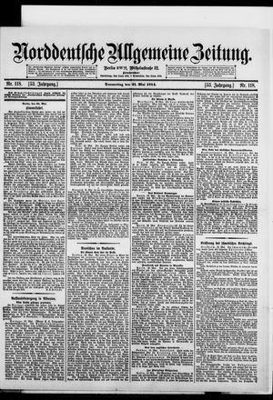 Norddeutsche allgemeine Zeitung on May 21, 1914