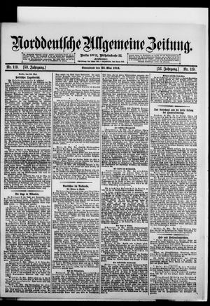 Norddeutsche allgemeine Zeitung vom 23.05.1914