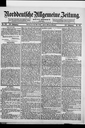 Norddeutsche allgemeine Zeitung on May 24, 1914