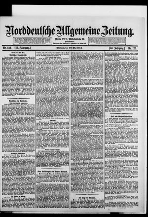Norddeutsche allgemeine Zeitung on May 27, 1914