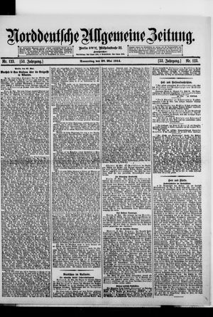 Norddeutsche allgemeine Zeitung vom 28.05.1914