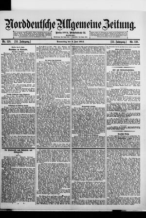 Norddeutsche allgemeine Zeitung vom 04.06.1914