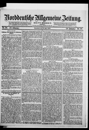 Norddeutsche allgemeine Zeitung on Jun 13, 1914