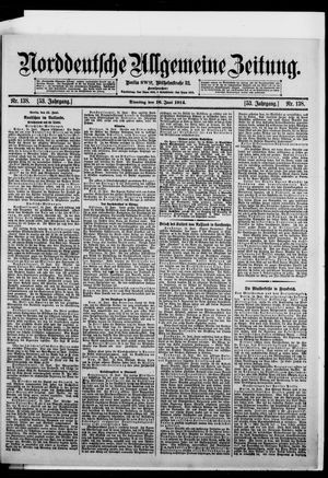 Norddeutsche allgemeine Zeitung on Jun 16, 1914