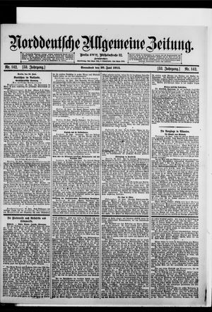 Norddeutsche allgemeine Zeitung vom 20.06.1914