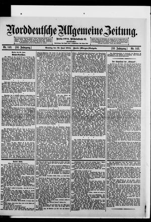 Norddeutsche allgemeine Zeitung on Jun 21, 1914