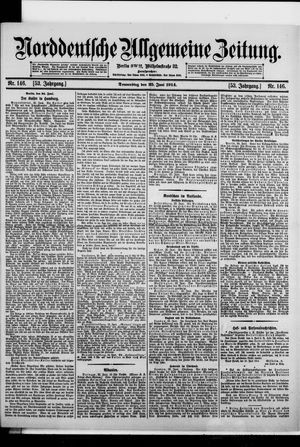 Norddeutsche allgemeine Zeitung on Jun 25, 1914