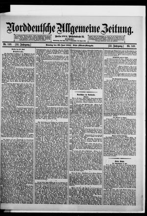 Norddeutsche allgemeine Zeitung vom 28.06.1914