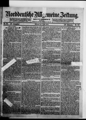 Norddeutsche allgemeine Zeitung vom 01.07.1914