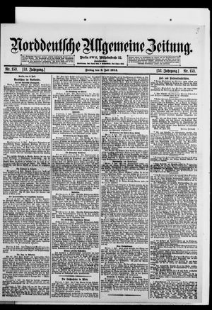 Norddeutsche allgemeine Zeitung on Jul 3, 1914