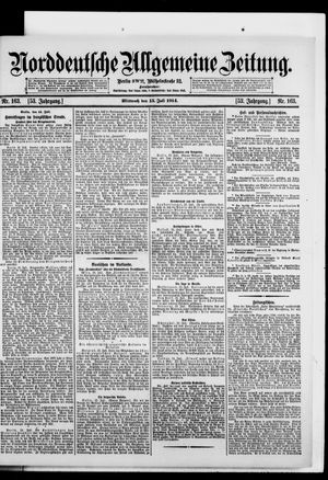 Norddeutsche allgemeine Zeitung vom 15.07.1914