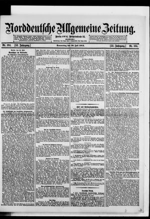 Norddeutsche allgemeine Zeitung vom 16.07.1914