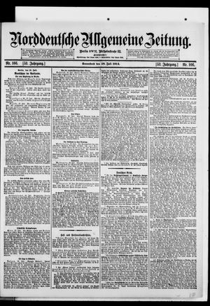Norddeutsche allgemeine Zeitung vom 18.07.1914