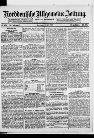 Norddeutsche allgemeine Zeitung on Jul 21, 1914