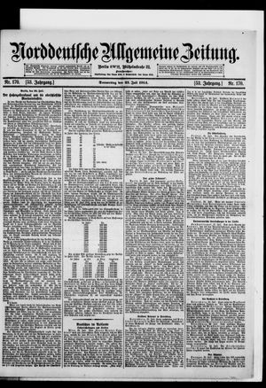 Norddeutsche allgemeine Zeitung vom 23.07.1914