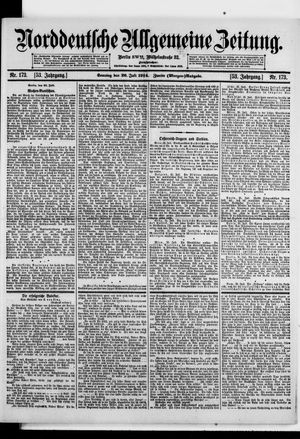 Norddeutsche allgemeine Zeitung on Jul 26, 1914