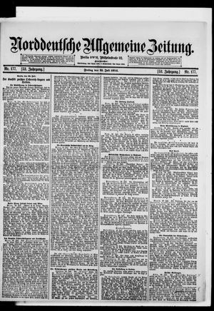 Norddeutsche allgemeine Zeitung vom 31.07.1914