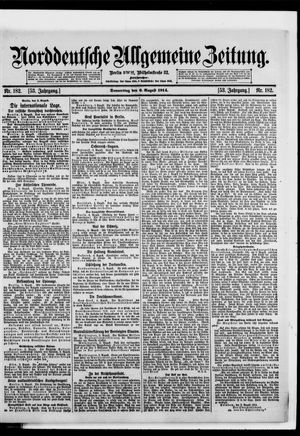 Norddeutsche allgemeine Zeitung on Aug 6, 1914