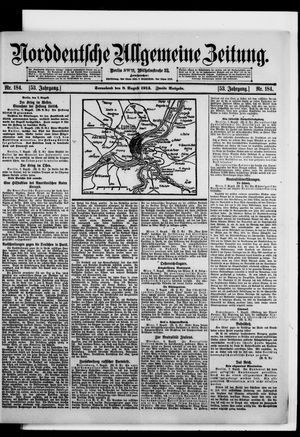 Norddeutsche allgemeine Zeitung vom 08.08.1914