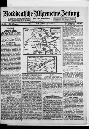 Norddeutsche allgemeine Zeitung vom 12.08.1914
