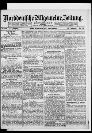 Norddeutsche allgemeine Zeitung vom 23.08.1914