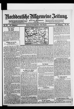 Norddeutsche allgemeine Zeitung vom 28.08.1914