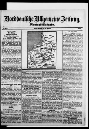 Norddeutsche allgemeine Zeitung vom 31.08.1914