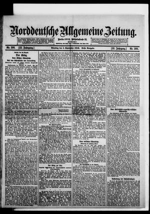 Norddeutsche allgemeine Zeitung vom 01.09.1914