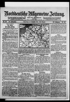 Norddeutsche allgemeine Zeitung vom 03.09.1914