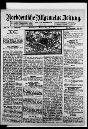 Norddeutsche allgemeine Zeitung vom 03.09.1914