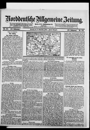 Norddeutsche allgemeine Zeitung on Sep 6, 1914