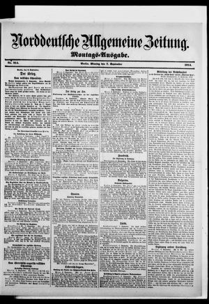 Norddeutsche allgemeine Zeitung vom 07.09.1914