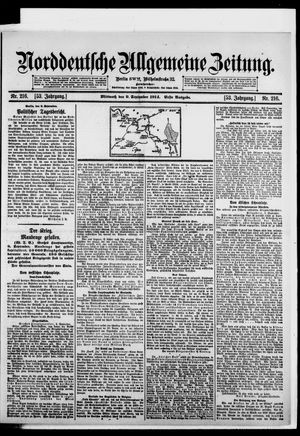 Norddeutsche allgemeine Zeitung vom 09.09.1914