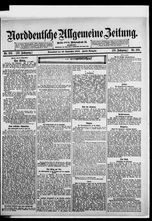 Norddeutsche allgemeine Zeitung vom 12.09.1914