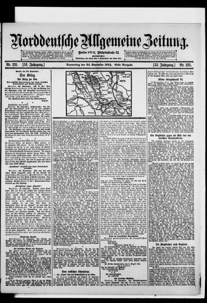 Norddeutsche allgemeine Zeitung vom 24.09.1914