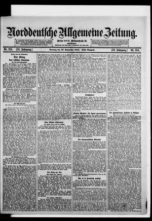 Norddeutsche allgemeine Zeitung vom 27.09.1914