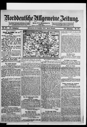 Norddeutsche allgemeine Zeitung vom 30.09.1914