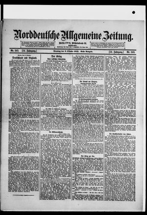 Norddeutsche allgemeine Zeitung vom 06.10.1914