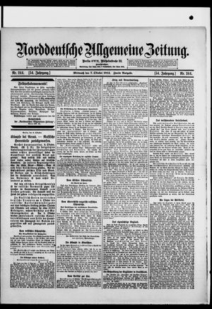 Norddeutsche allgemeine Zeitung vom 07.10.1914