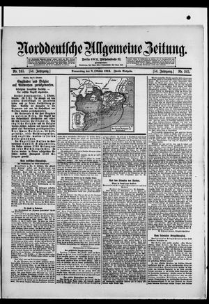 Norddeutsche allgemeine Zeitung vom 08.10.1914