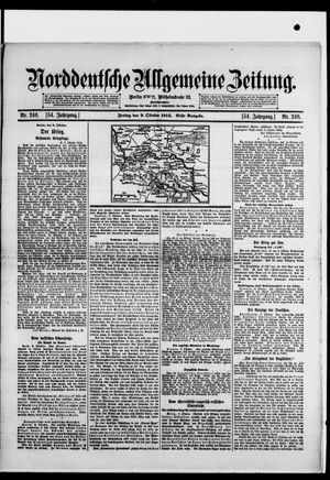 Norddeutsche allgemeine Zeitung vom 09.10.1914
