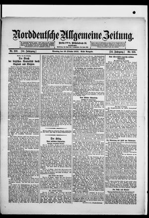 Norddeutsche allgemeine Zeitung vom 13.10.1914
