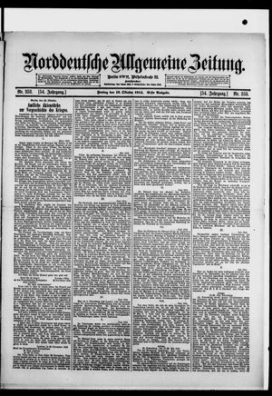 Norddeutsche allgemeine Zeitung vom 16.10.1914