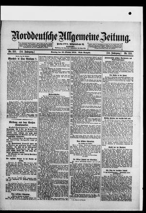 Norddeutsche allgemeine Zeitung on Oct 18, 1914